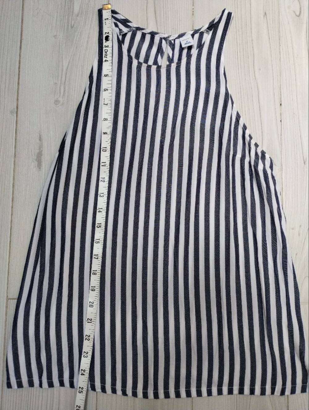 Old Navy Dark Blue and White Striped Lightweight Tank - Picture 8 of 8